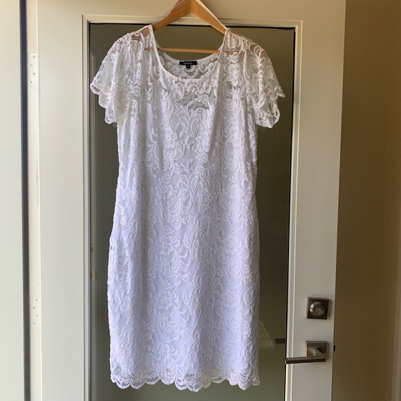 ambiance white lace dress